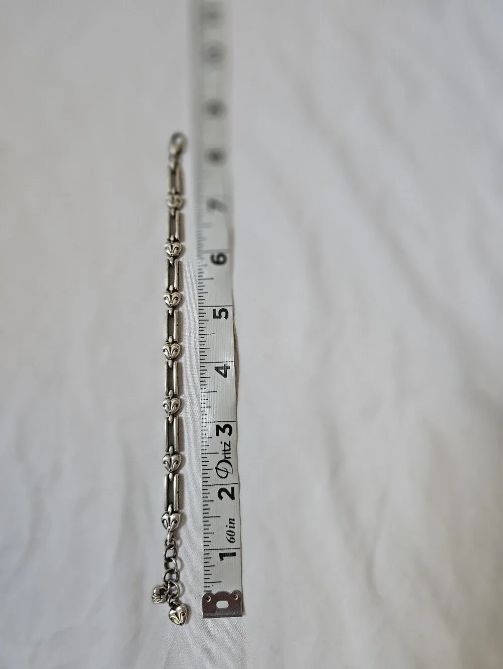 Brighton Pompeii Hearts Scrolled Bar Link Silver-Tone Bracelet